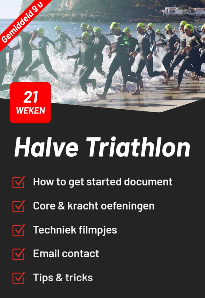 Halve triathlon trainingsplan 21 weken 612 u per week Optrimize
